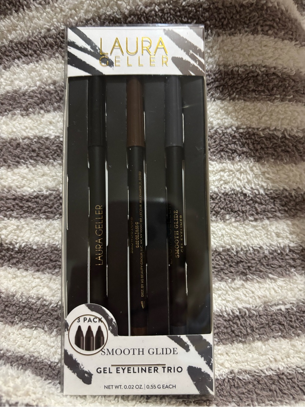 NWT Laura Geller Gel Eyeliner Trio - Black, Brown, Gray